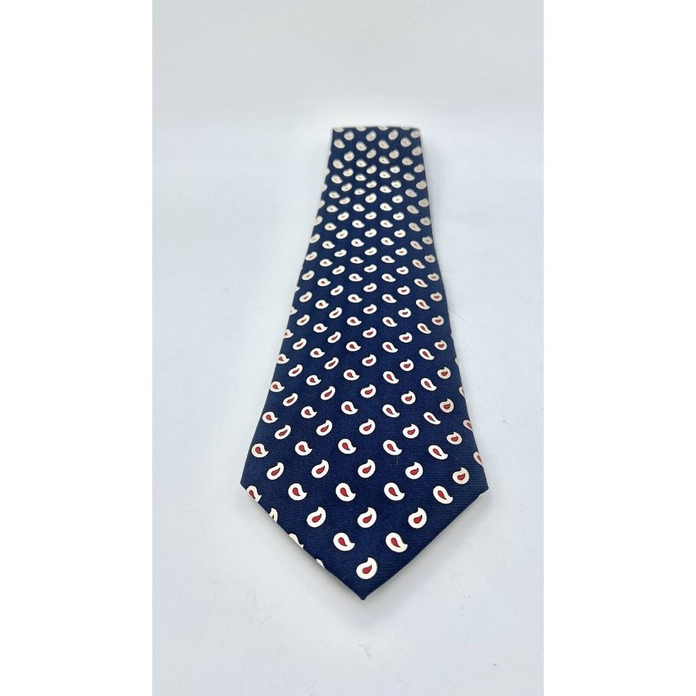 POLO RALPH LAUREN Hand Woven Italian Silk Paisley on Navy  58”